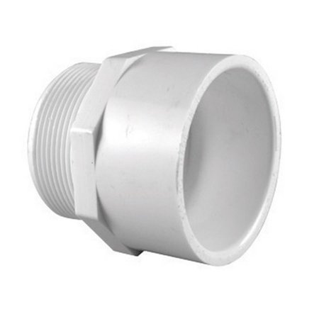 CHARLOTTE PIPE AND FOUNDRY PVC 02109 1400 1.5 in. Slip x 1.5 in. MPT PVC Pipe Adapter 43120